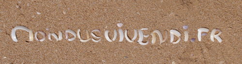 mondus écritdans le sable