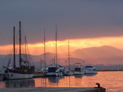 lever soleil sur port